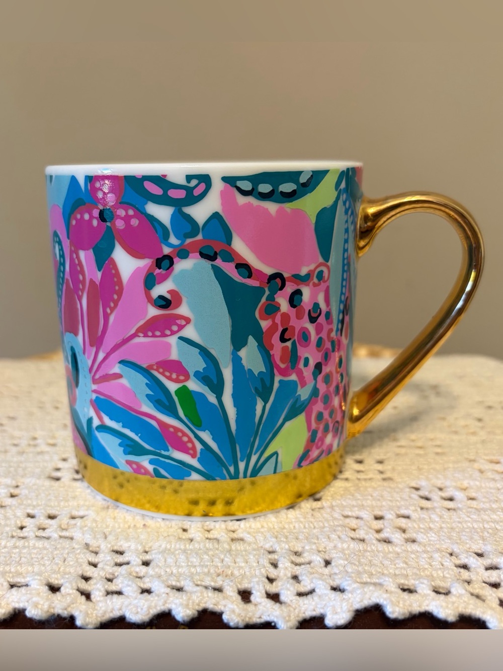 Lilly Pulitzer Turquoise Oasis Happy Hour Mug